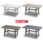 Tavolo da Esterno in Resina 140 X 80 Cm Antracite | Scab 8