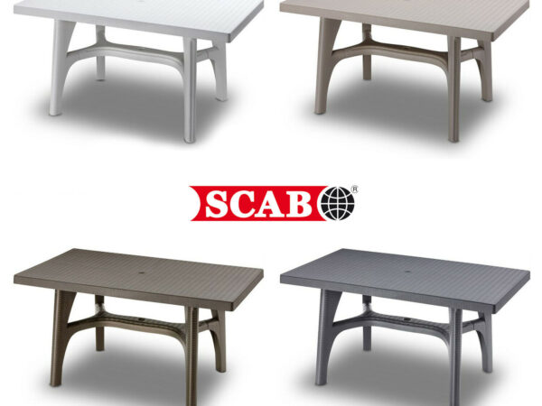 Tavolo da Esterno in Resina 140 X 80 Cm Antracite | Scab