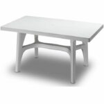 Tavolo da Esterno in Resina 140 X 80 Cm Antracite | Scab 9