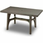 Tavolo da Esterno in Resina 140 X 80 Cm Antracite | Scab 11