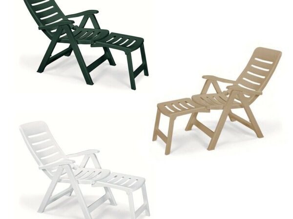 Sedia Sdraio Esterno Pieghevole Quintilla con Prolunga | Scab