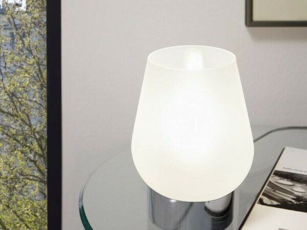 Lampada da Tavolo in Vetro Satinato Damasco | Eglo 3