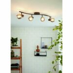 Lampda da Soffitto E14 su Binario Nero Pollica | Eglo 6