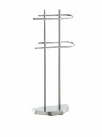 Piantana Porta Asciugamani 2 Bracci Cromo da Bagno 6