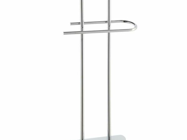 Piantana Porta Asciugamani 2 Bracci Cromo da Bagno