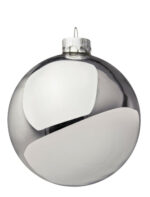 Palline di Natale in Vetro Argento Lucido 8