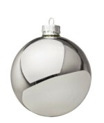 Palline di Natale in Vetro Argento Lucido 9