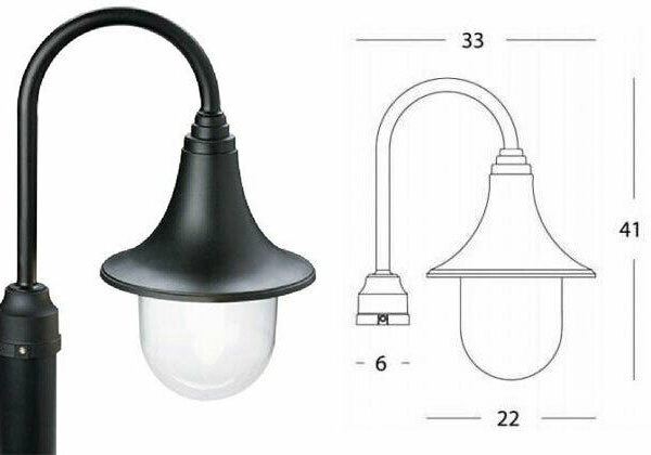 Lampada Testa Palo da Esterno Marine | Sovil 3