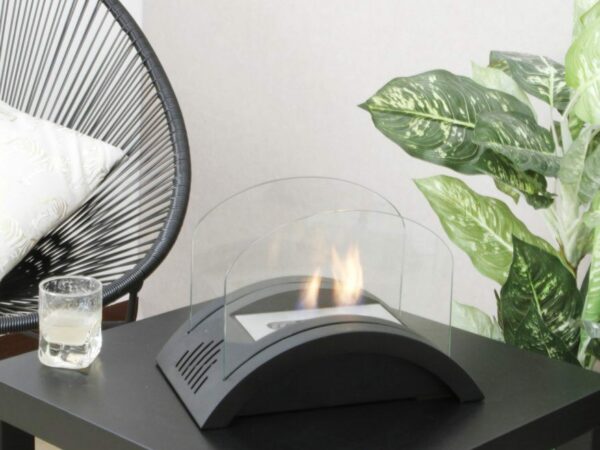 Biocamino da Tavolo a Bioetanolo Rocky Nero