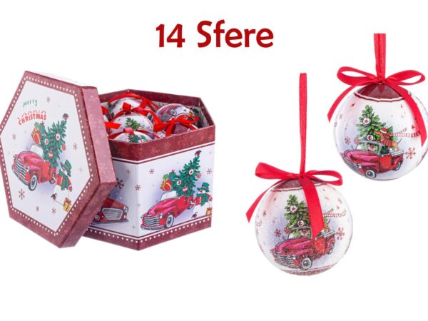 Scatola Regalo con 14 Palle di Natale
