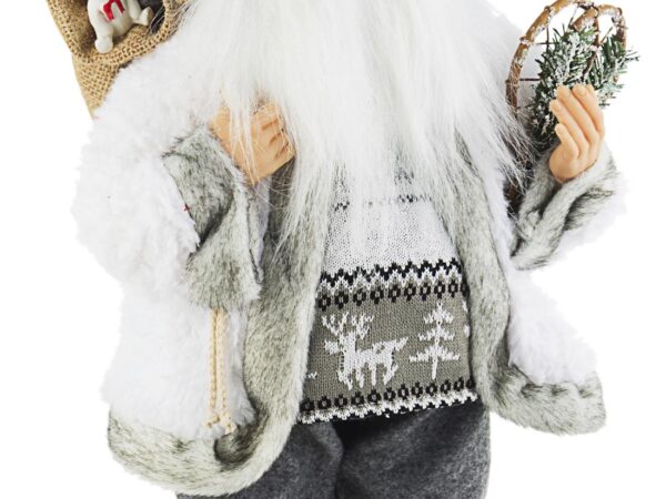 Pupazzo Babbo Natale in Piedi Holly Argento