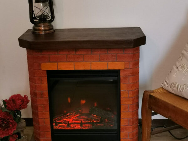 Caminetto Elettrico 1800w a Parete Bricchetto 3