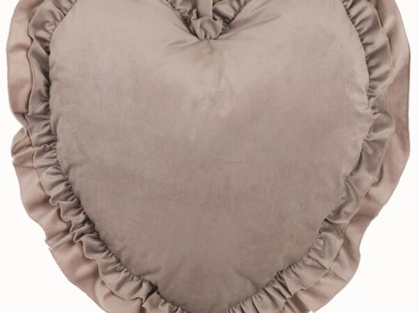 Cuscino Cuore in Velluto con Gala | Blanc Mariclò