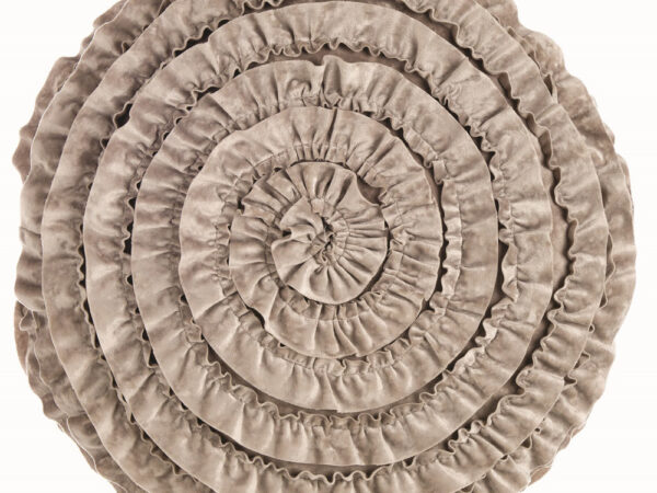 Cuscino Tondo con Rouches Shabby Chic | Blanc Mariclò