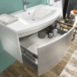 Mobile Bagno Sospeso 80 cm con Lavabo Specchio Sole 7
