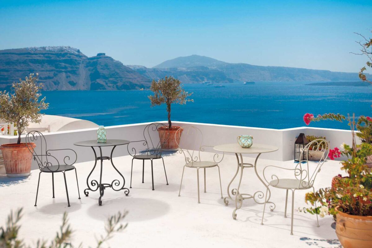 Tavolo Rotondo in Acciaio da Esterno Etienne 4