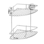 Cestello Doccia 2 Mensole in Acciaio Satinato Metaform 5