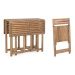 Tavolo da Giardino in Legno e 4 Sedie Noemi 16