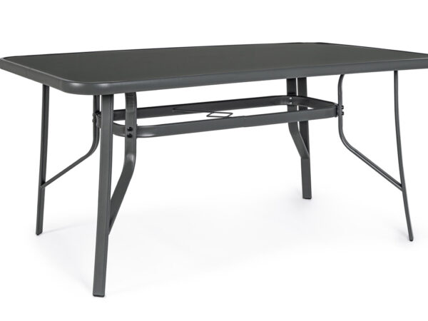 Tavolo da Giardino in Metallo con Vetro Temprato Martinez