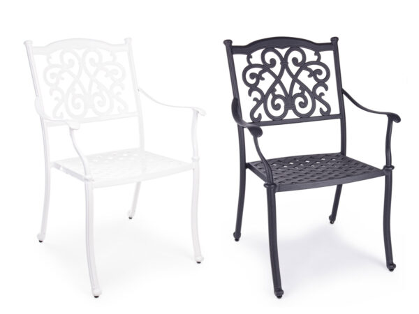 Sedia da Giardino Esterno in Alluminio con Braccioli Ivrea