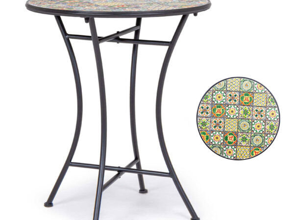 Tavolino da Esterno Giardino Decoro in Ceramica Naxos