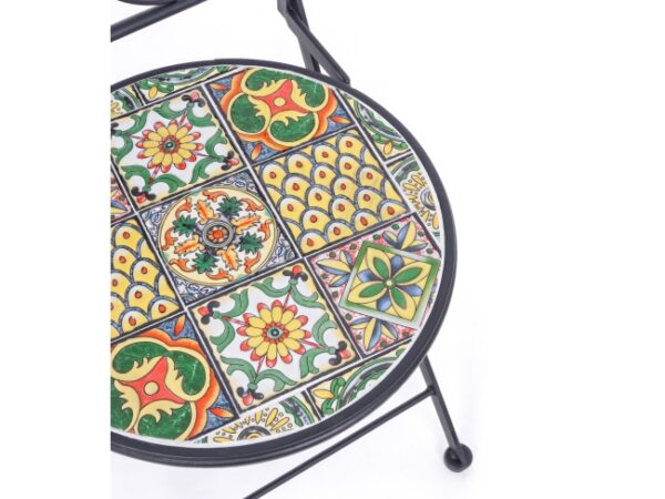 Sedia da Esterno Giardino con Decoro in Ceramica Naxos 3