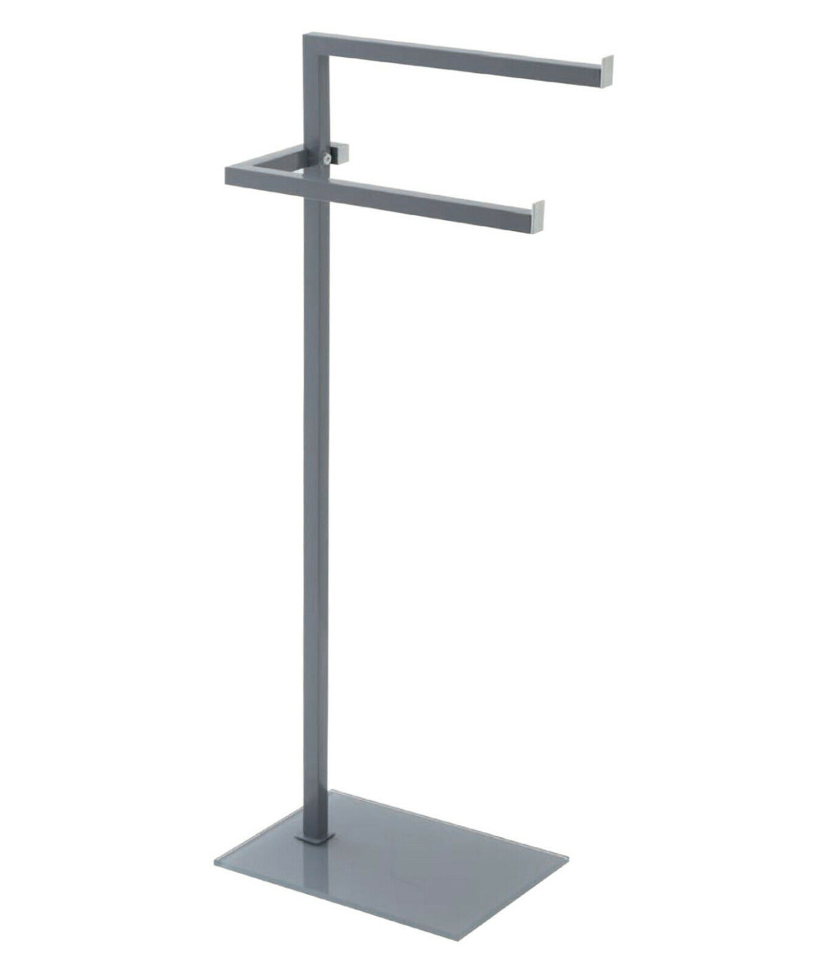 Piantana Porta Asciugamani in Acciaio e Vetro da Bagno 4