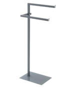 Piantana Porta Asciugamani in Acciaio e Vetro da Bagno 12