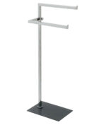 Piantana Porta Asciugamani in Acciaio e Vetro da Bagno 15