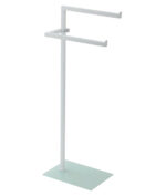 Piantana Porta Asciugamani in Acciaio e Vetro da Bagno 16