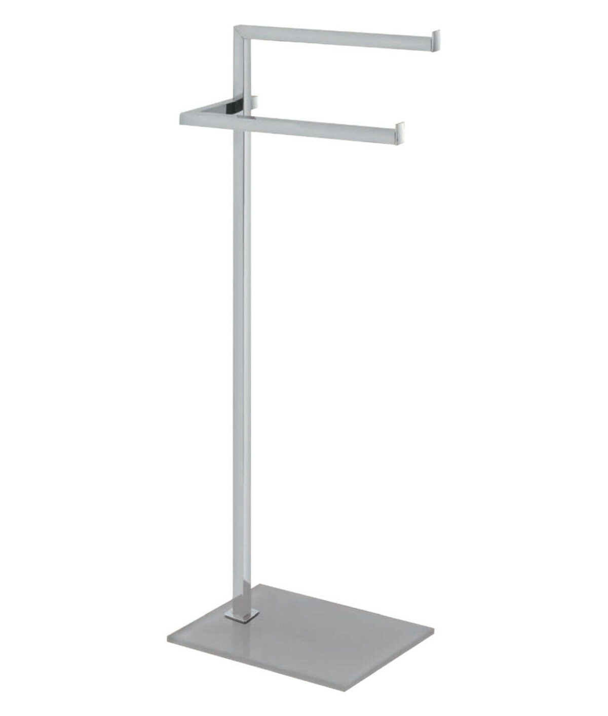 Piantana Porta Asciugamani in Acciaio e Vetro da Bagno 6