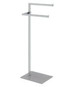 Piantana Porta Asciugamani in Acciaio e Vetro da Bagno 14