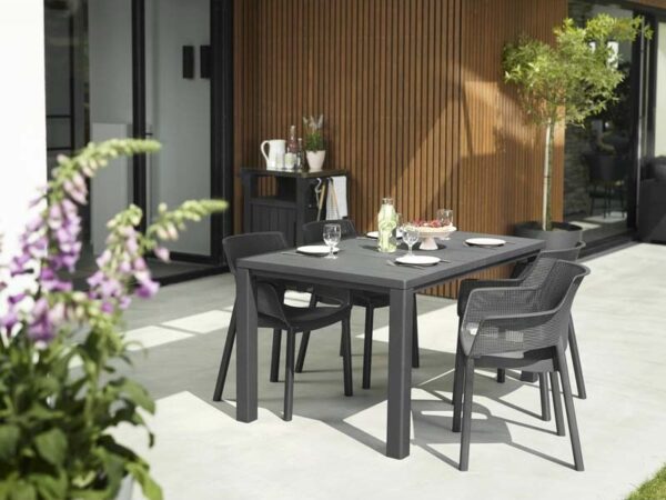 Sedia da Esterno Giardino in Resina Elisa Graphite Keter 3