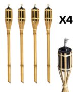 Torcia in Bamboo da Giardino Infilzabile nel Terreno 5