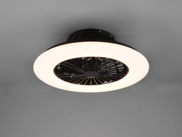 Ventilatore da Soffitto senza Pale LED Nero Stralsund GD Trio 3