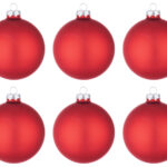 Palle di Natale in Vetro Blu con Casa e Neve 7