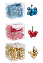 Set 5 Mazzetti con 10 Palline di Natale 20 Mm 8