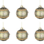 Palline di Natale Vetro Bianche Piume Eleganti Addobbi Albero 8