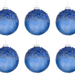 Palline di Natale in Vetro Verdi Paillettes Addobbi Albero 8