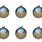 Palline di Natale in Vetro Bianche Argento Eleganti 7