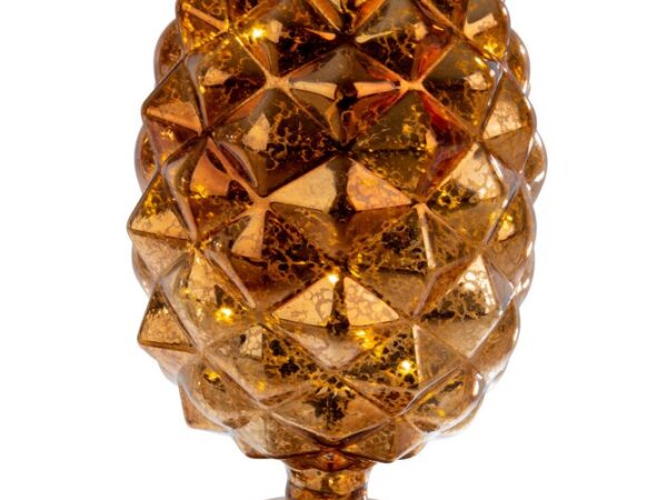 Decorazione Natalizia Luminosa Pigna Spike Oro LED