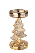 Porta Candela in Vetro Illuminata Led Decorazione Natalizia 9