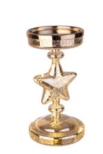 Porta Candela in Vetro Illuminata Led Decorazione Natalizia 10