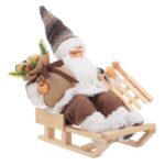 Pupazzo Babbo Natale Highlander Statuetta Natalizia Addobbi 4