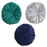 Cuscino Decorativo Rotondo Sfrangiato Velluto Elegante 7