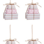 Pendaglio Albero di Natale Angelo Rosa Bizzotto 3 Pz 8