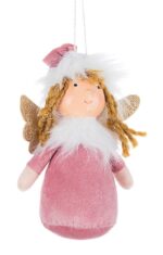 Pendaglio Albero di Natale Angelo Rosa Bizzotto 3 Pz 6