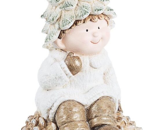 Decorazione Natalizia Bimbo Andel con Pigna 49 cm