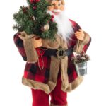 Pupazzo Babbo Natale Alpino Seduto Marrone 4