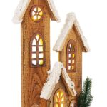 Pendaglio di Natale Xmas da Appendere Porta in Legno 4